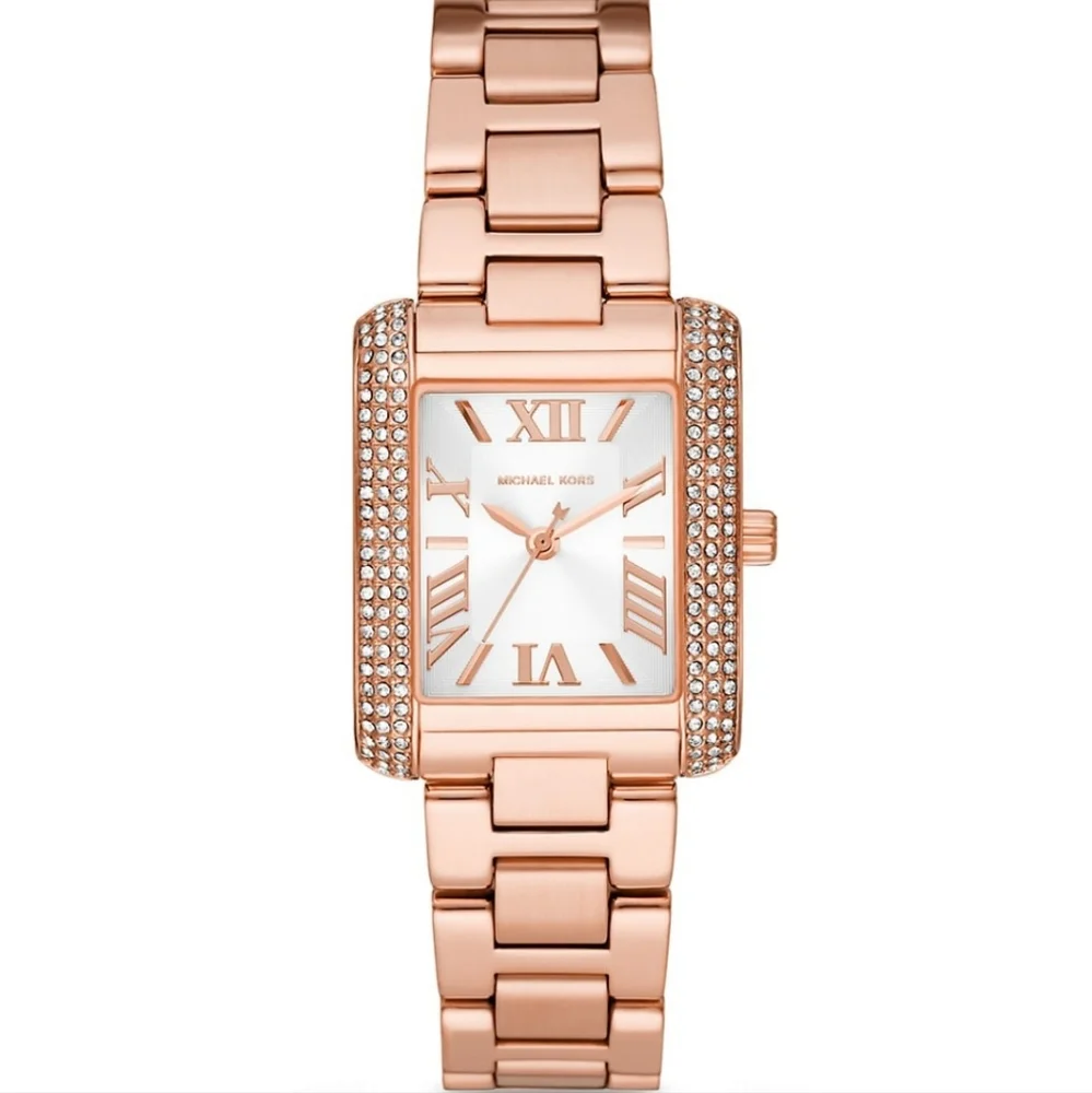 Michael Kors Emery Three-Hand Rose Goldtone Stainless Steel Watch